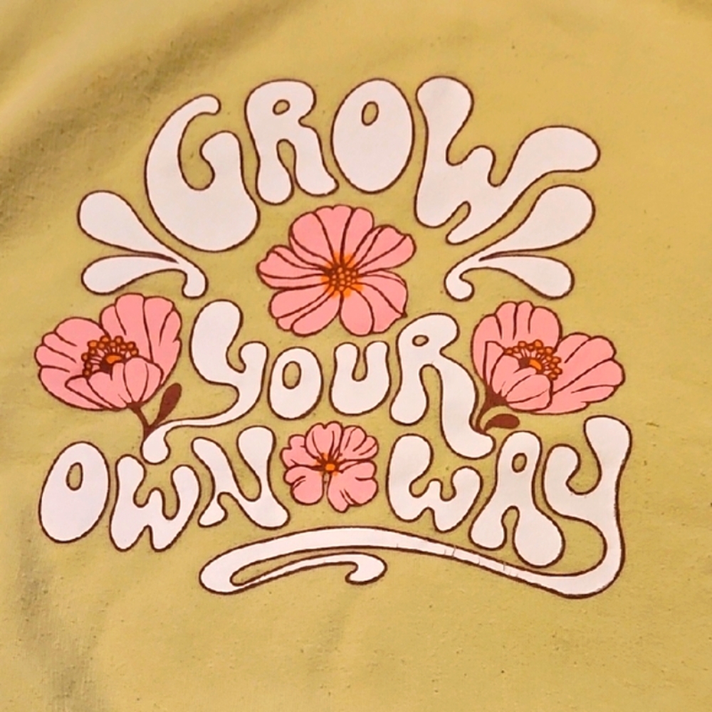 H&M Kids Sweatshirt - Lime Green with Pink Floral Design